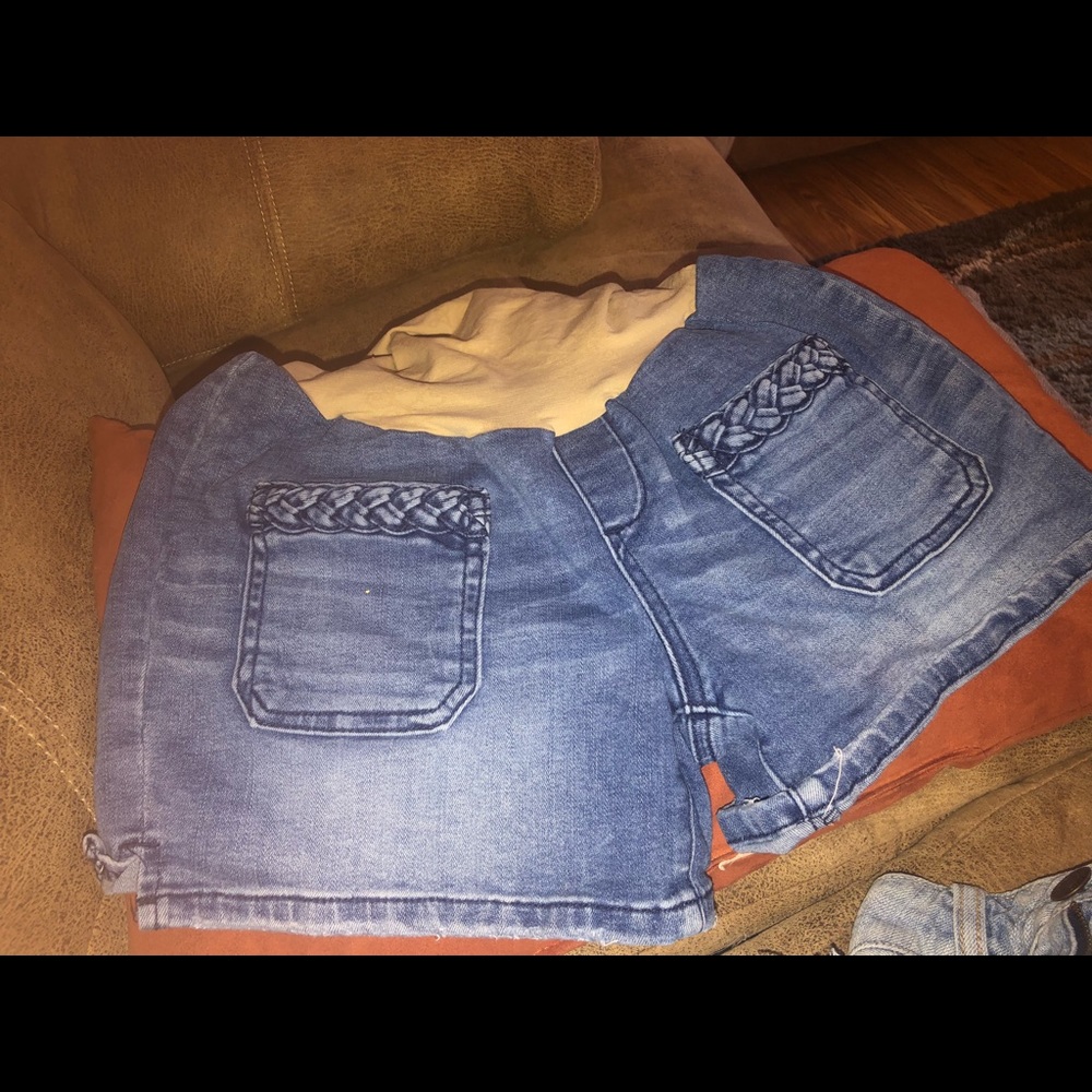 maternity jean shorts